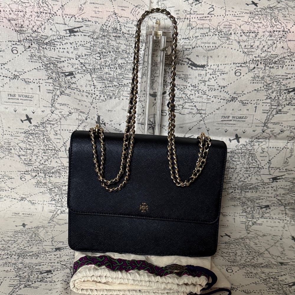 Tory Burch Chic Black Chain Shoulder/Crossbody Bag